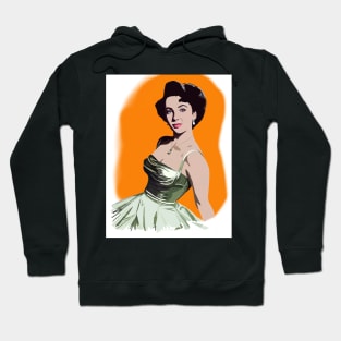 Alluring Liz on Orange Background Hoodie